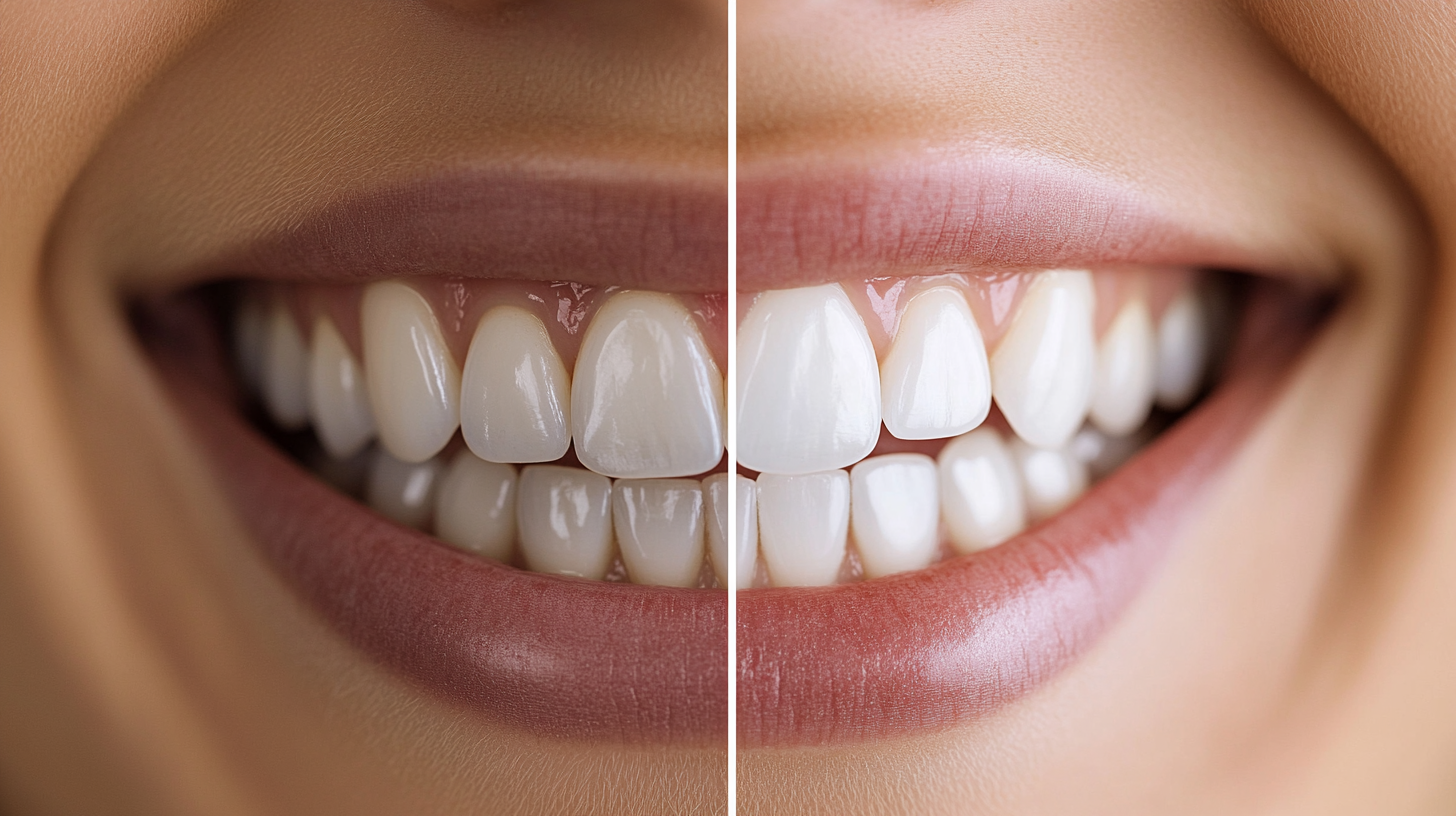 Before and after complete smile transformation