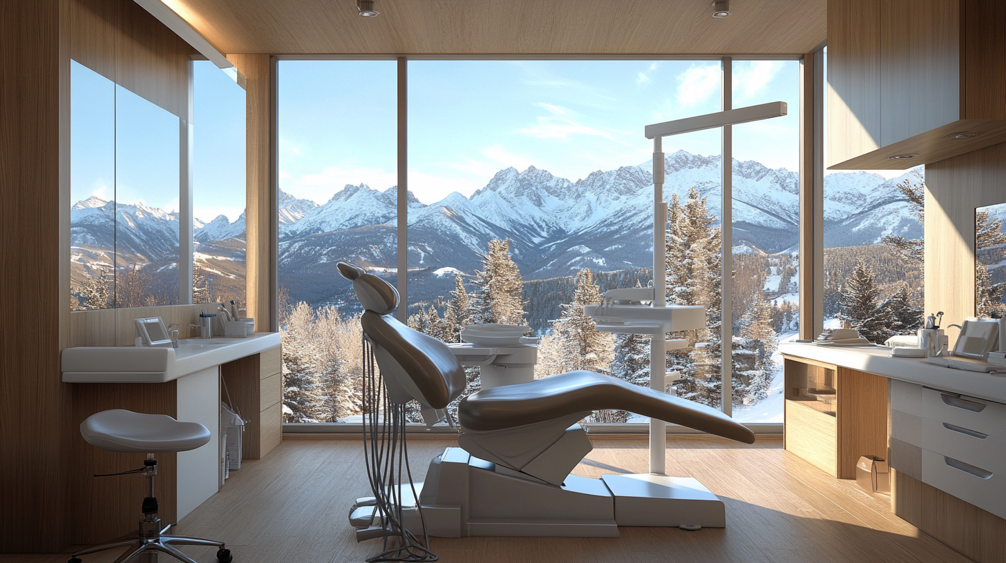 Dental operatory with stunning mountain views